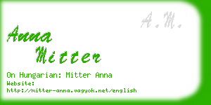 anna mitter business card